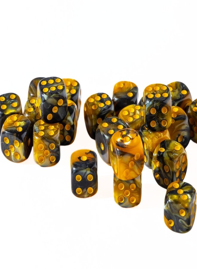 شركة إيزي رولر دايس مجموعة EASY ROLLER DICE CO المكونة من 25 قطعة من النرد ذي 6 أوجه مقاس 12 مم - مجموعة متطابقة من النرد ذي 6 أوجه مع نقاط (نحلة طنانة) - Image 1